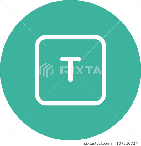 Simply rounded color office idea icon. 107310727