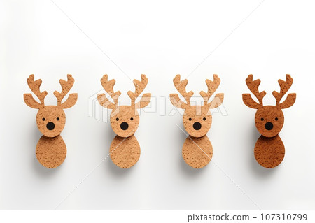 Deer made of cork (3D) 107310799