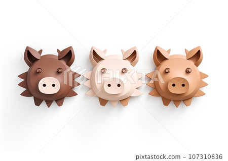 軟木製成的野豬 (3D) 軟木製成的野豬 (3D) 107310836