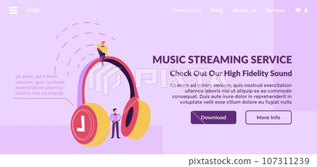 Music streaming service, check high fidelity sound 107311239