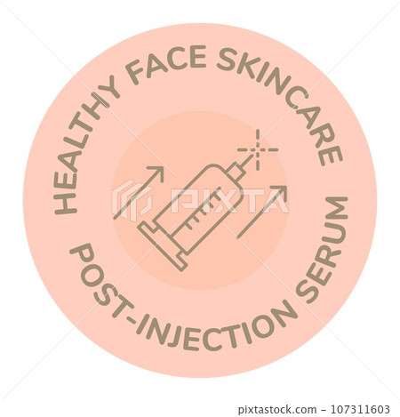 Healthy face skincare, post injection serum, label 107311603
