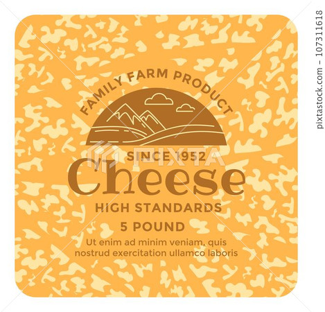 Family farm product, cheese of high quality label 107311618