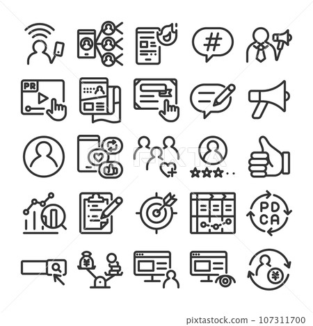 影響者行銷圖標集 107311700