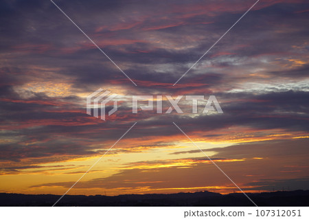 日落後的秋日日落，木津川市城堡公園 107312051