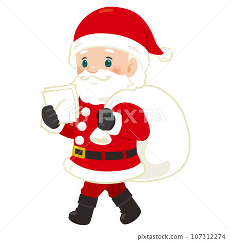 santa claus distributing presents santa claus distributing presents 107312274
