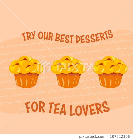 Try our best desserts, for tea lovers cupcakes 107312306