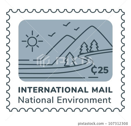 International mail, national environment vector International mail, national environment vector 107312308