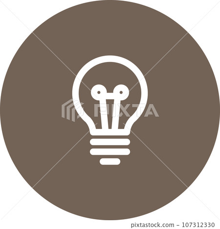 Simply rounded color technology idea icon. Simply rounded color technology idea icon. 107312330
