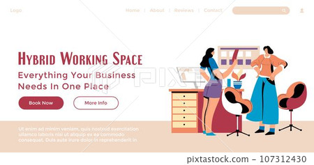 Hybrid working space, everything for business Hybrid working space, everything for business 107312430