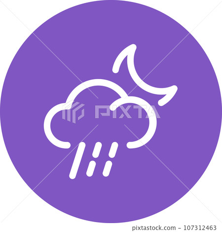 Simply rounded color weather idea icon. Simply rounded color weather idea icon. 107312463