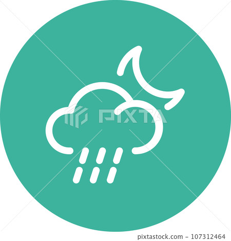 Simply rounded color weather idea icon. 107312464