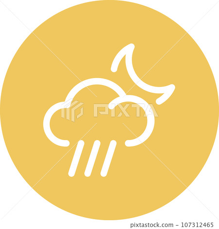 Simply rounded color weather idea icon. Simply rounded color weather idea icon. 107312465