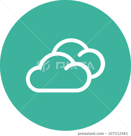 Simply rounded color weather idea icon. 107312481