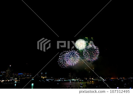 煙花橫濱/神奈川縣報紙菸花匯演2014年橫濱大學橋(山下公園)2014年8月5日 煙花橫濱/神奈川縣報紙菸花匯演2014年橫濱大學橋(山下公園)2014年8月5日 107312495