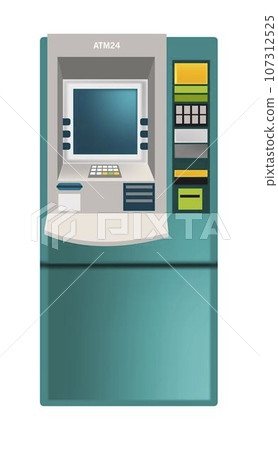 Automated teller machine or bank cashpoint vector Automated teller machine or bank cashpoint vector 107312525