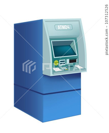 ATM automated teller machine, bank cashpoints 107312526