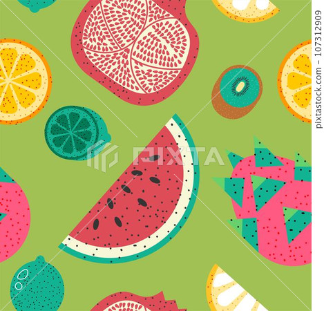 Tasty organic fruits, watermelon and pomegranate Tasty organic fruits, watermelon and pomegranate 107312909