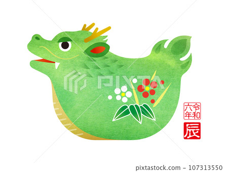 2024年新年賀卡龍年龍生肖雕像 2024年新年賀卡龍年龍生肖雕像 107313550