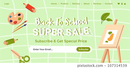 Back to school, super sale and discounts on web 107314539