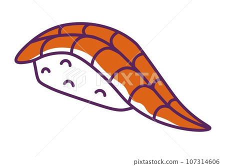 Sushi hamachi with shrimp, asian cuisine food 107314606