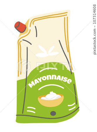 Organic and natural mayonnaise product package 107314608