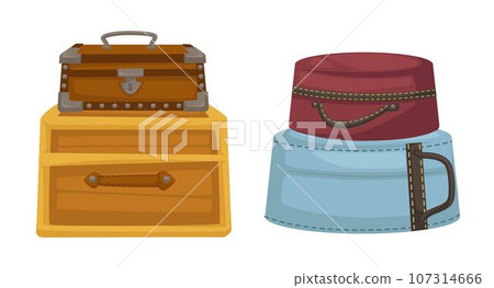 Vintage or retro bags, suitacases and luggages 107314666