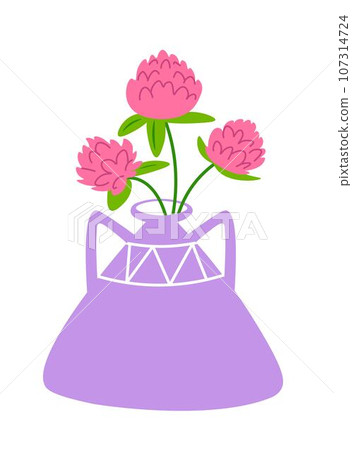 Blooming wildflower flowers in vase, home decor Blooming wildflower flowers in vase, home decor 107314724