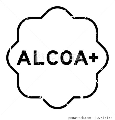 Grunge black ALCOA (Abbreviation of Attributable, Legible, Contemporaneous, Original and Accurate) plus word rubber seal stamp on white background 107315138