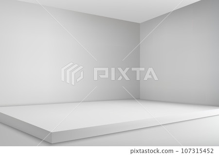 3d realistic empty stage on show room background. 107315452