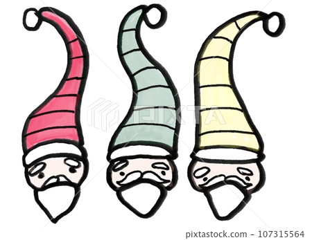 three colorful santa claus three colorful santa claus 107315564
