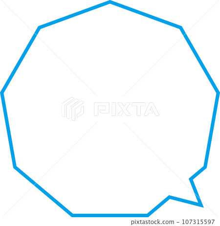 polygonal speech bubble light blue polygonal speech bubble light blue 107315597