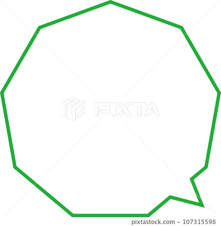 polygonal speech bubble green polygonal speech bubble green 107315598
