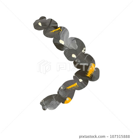 Quotes inverted cut out hand drawn watercolor 107315888