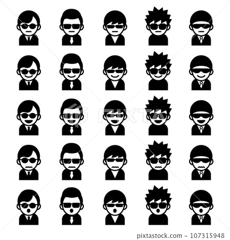 太陽眼鏡男士圖示集 太陽眼鏡男士圖示集 107315948