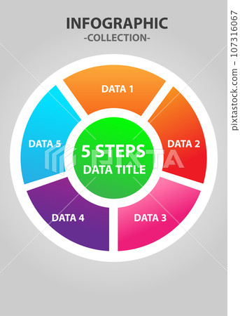 Vector flat Process infographic template element collection 107316067