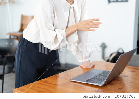 Business woman working in the office 107317703