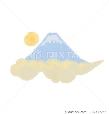 山、太陽和雲彩的插圖 山、太陽和雲彩的插圖 107317753