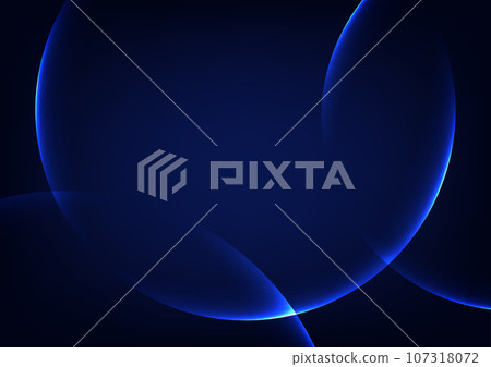 Minimal style dark blue circle center bubble decoration background  107318072