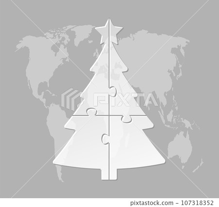 Vector diagram infographic Christmas tree 4 steps Vector diagram infographic Christmas tree 4 steps 107318352