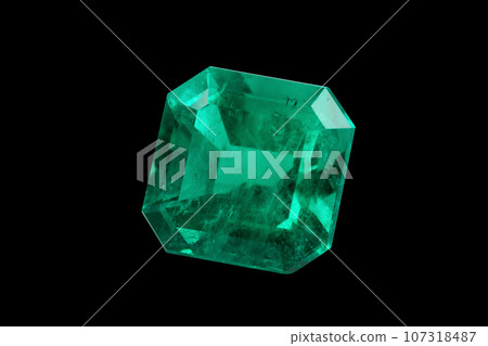 natural green emerald sapphire precious gemstone isolated on white background natural green emerald sapphire precious gemstone isolated on white background 107318487