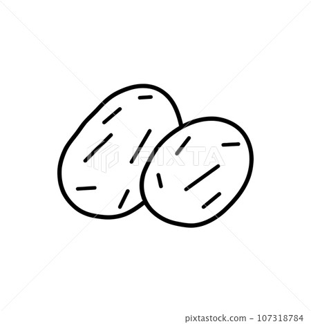 Raw potato icon 107318784