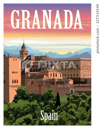 Colorful view of Granada in Spain Colorful view of Granada in Spain 107319349