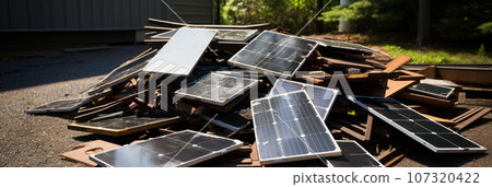 Problem of disposal and recycling of solar panels 107320422