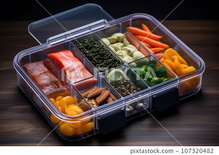 Open lunchbox closeup Open lunchbox closeup 107320482