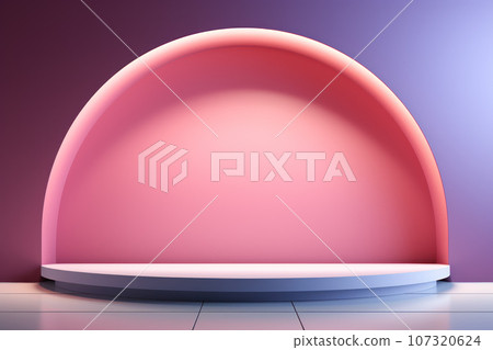 Abstract minimalist arch podium Abstract minimalist arch podium 107320624