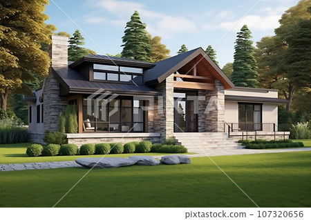 Beautiful colonial style luxury house 107320656