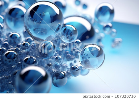 Macro shot of molecule. Scientific image. Biology or chemistry abstract background Macro shot of molecule. Scientific image. Biology or chemistry abstract background 107320730
