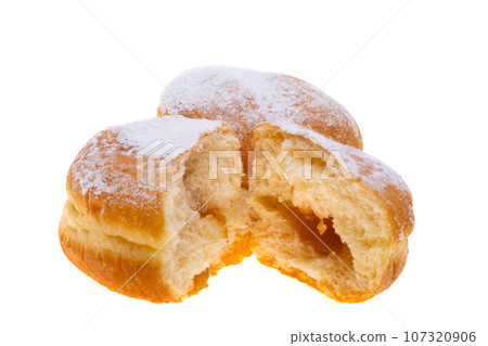 Berliner with jam isolated Berliner with jam isolated 107320906