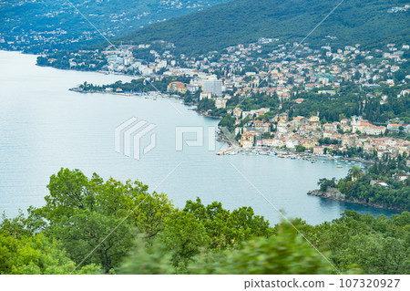 beautiful green landscape of Croatia 107320927