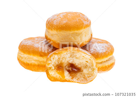 Berliner with jam isolated Berliner with jam isolated 107321035